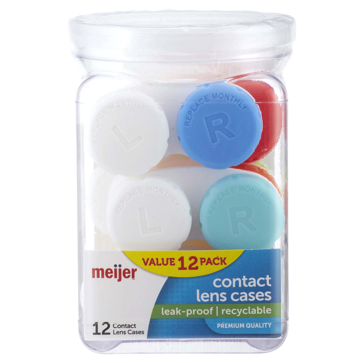 slide 1 of 5, Meijer Contact Lens Cases, 12 Ct, 12 ct