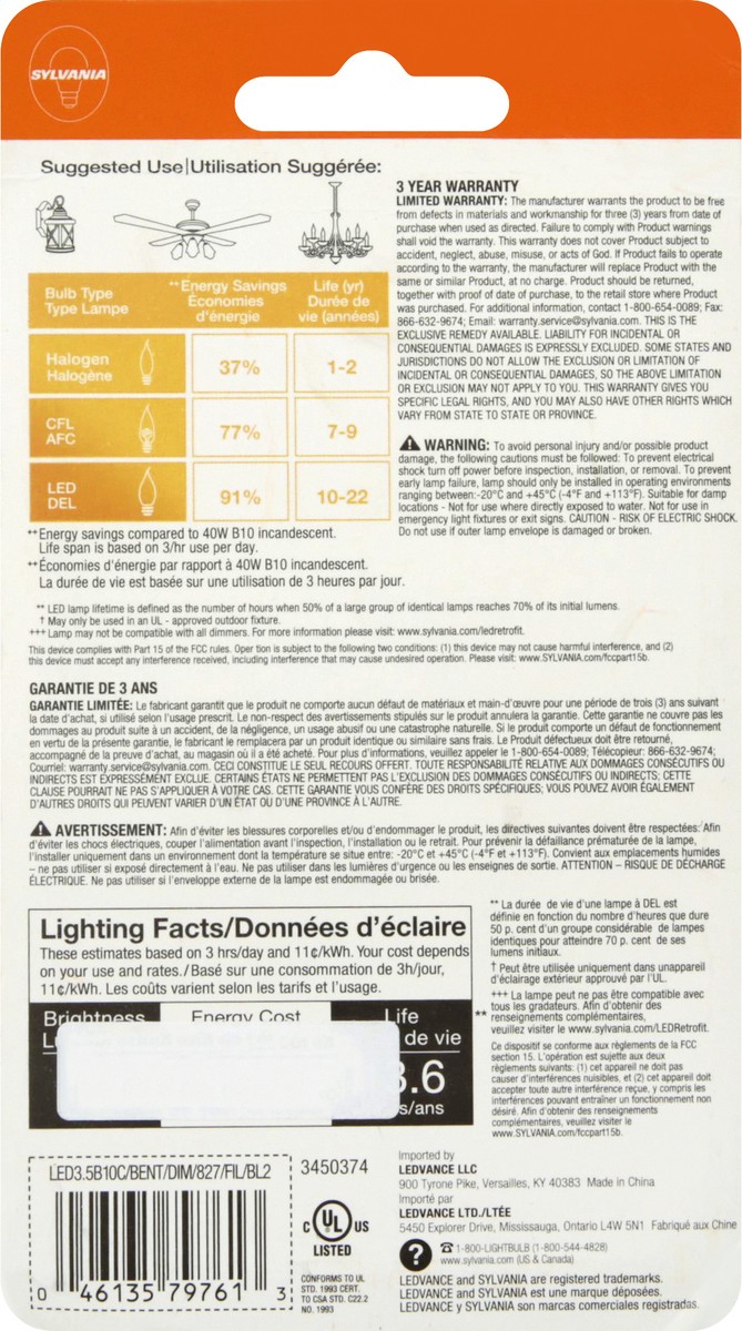 slide 3 of 7, Sylvania Led Bulbs, 2 ct