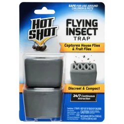 Hot Shot Discreet & Compact Flying Insect Trap - 2 x 0.33 fl oz