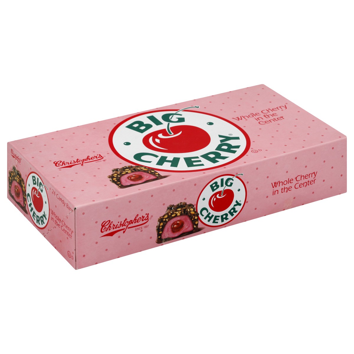 slide 8 of 10, Christopher's Big Cherry Candy Bars 24 ea, 24 ct