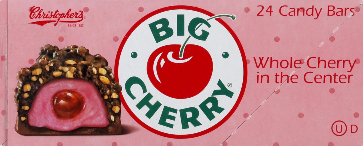 slide 4 of 10, Christopher's Big Cherry Candy Bars 24 ea, 24 ct