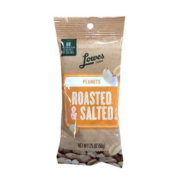 slide 1 of 1, Lowes Foods Roasted & Salted Peanuts Snack Size, 1.75 oz