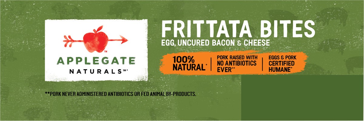 slide 4 of 11, Applegate Naturals Egg, Uncured Bacon and Cheese Frittata Bites, 4 ct