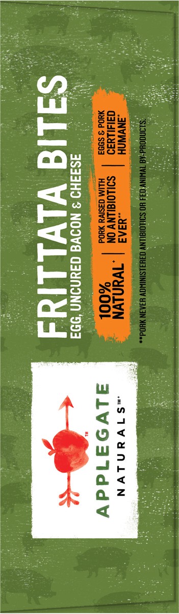 slide 10 of 11, Applegate Naturals Egg, Uncured Bacon and Cheese Frittata Bites, 4 ct