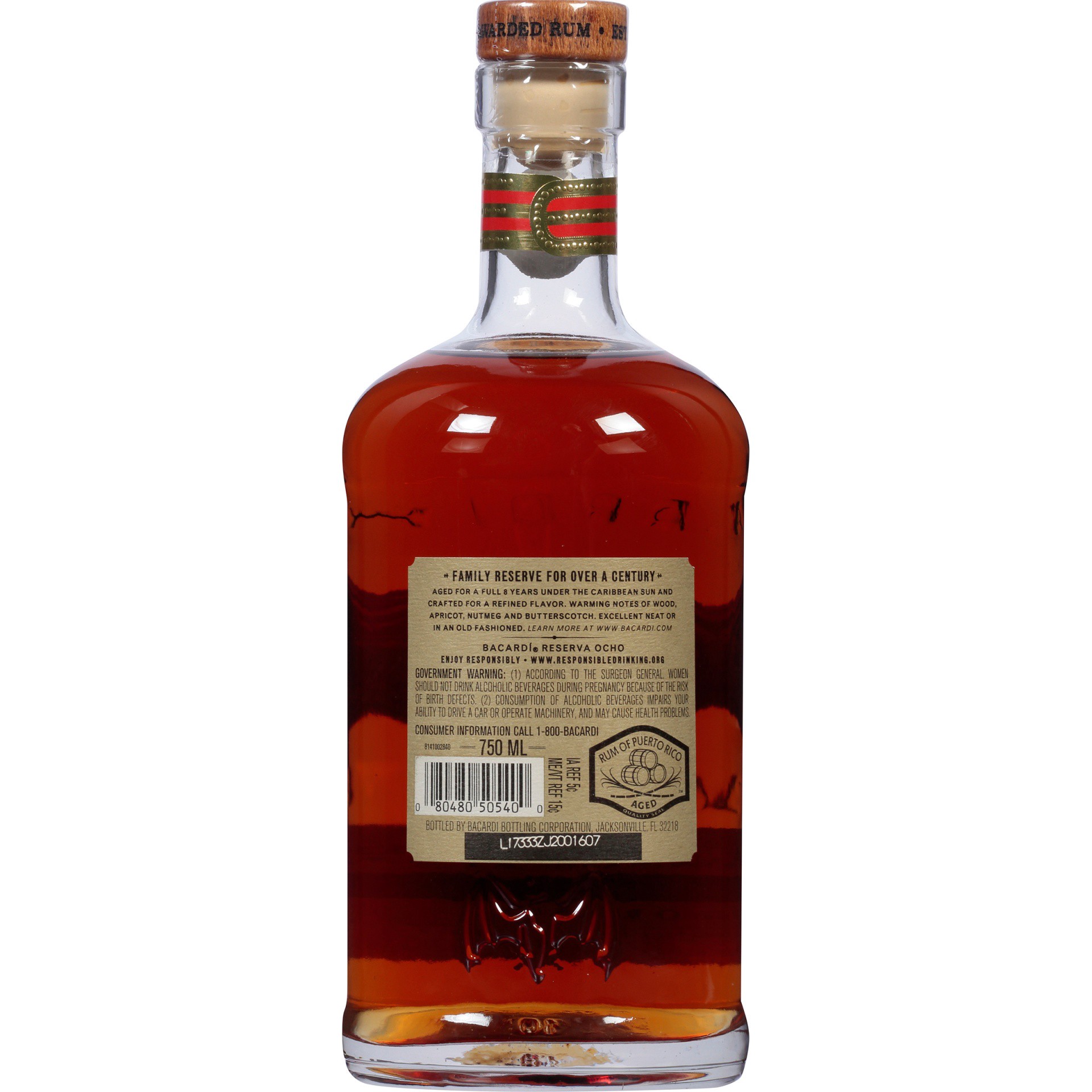 slide 2 of 6, Bacardi Bacarid Rum Aged 8 Years, 750 ml