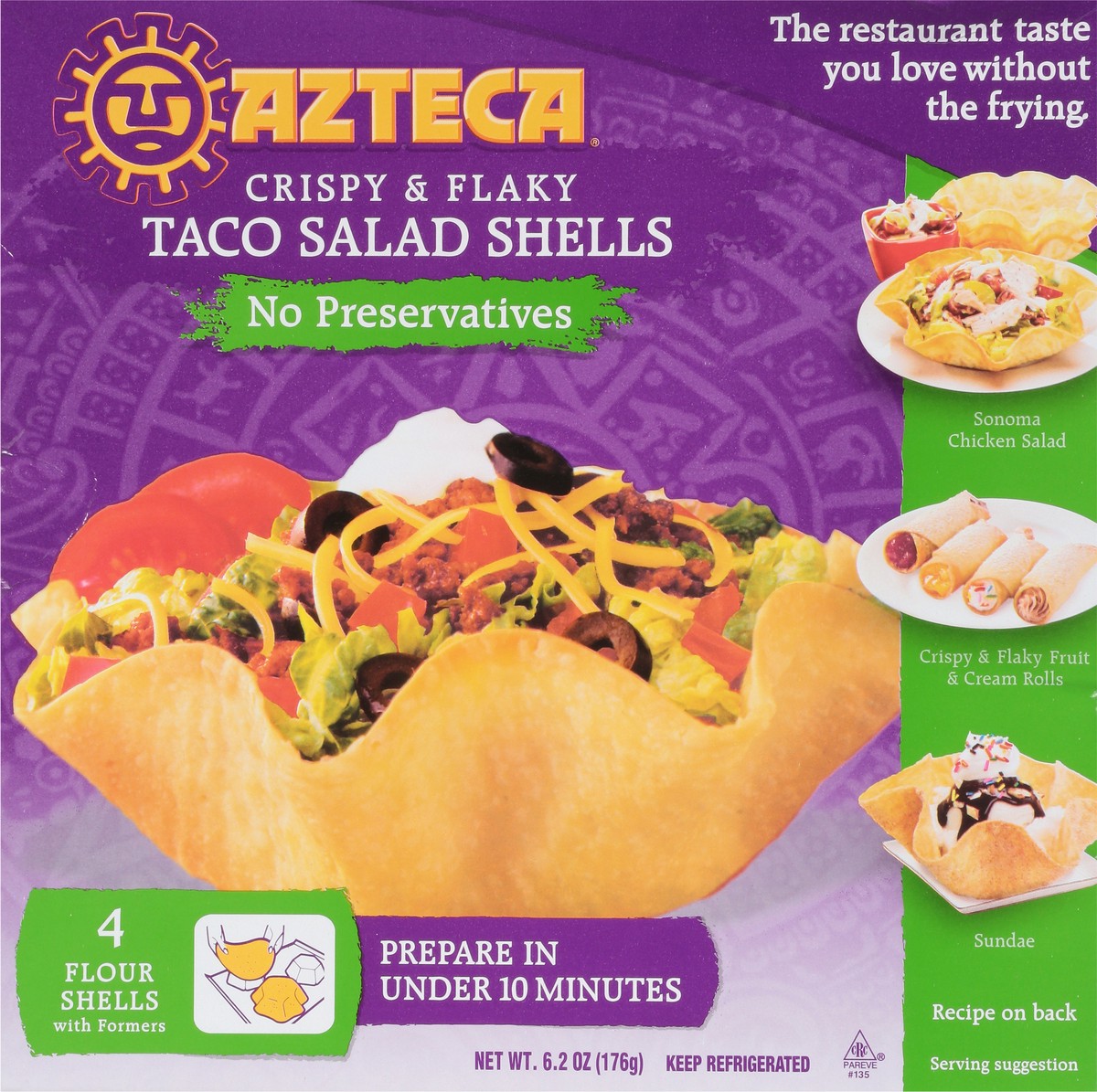 slide 5 of 12, Azteca Salad Shell 4 Count, 4 ct