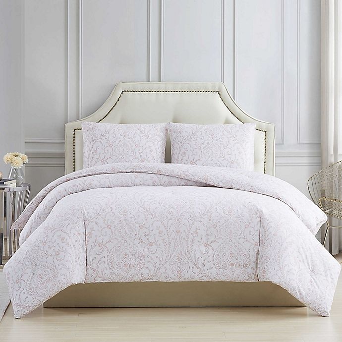 slide 1 of 4, Charisma Damask Full/Queen Comforter Set - Blush, 3 ct