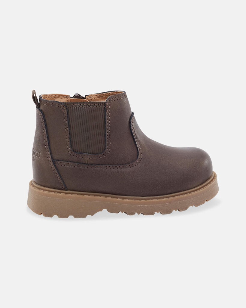 slide 4 of 6, Oshkosh Toddler Boy Ankle Boots - Brown Brown 4, 1 ct