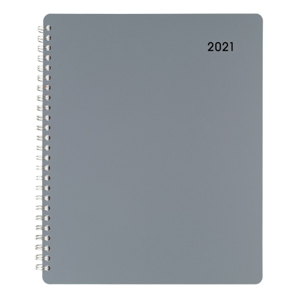 slide 1 of 3, Office Depot Monthly Planner, 7'' X 8-3/4'', Silver, January To December 2021, Od001730, 1 ct