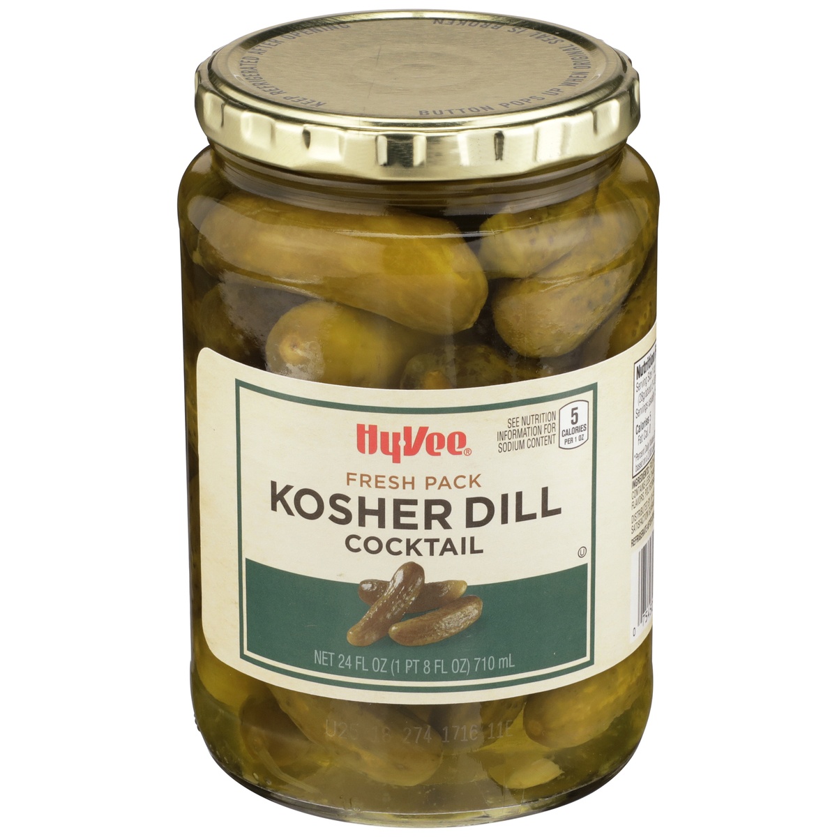 slide 1 of 1, Hy-vee Kosher Dill Cocktail, 24 fl oz