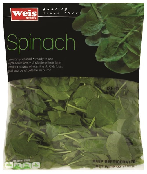 slide 1 of 1, Spinach Salad, 9 oz