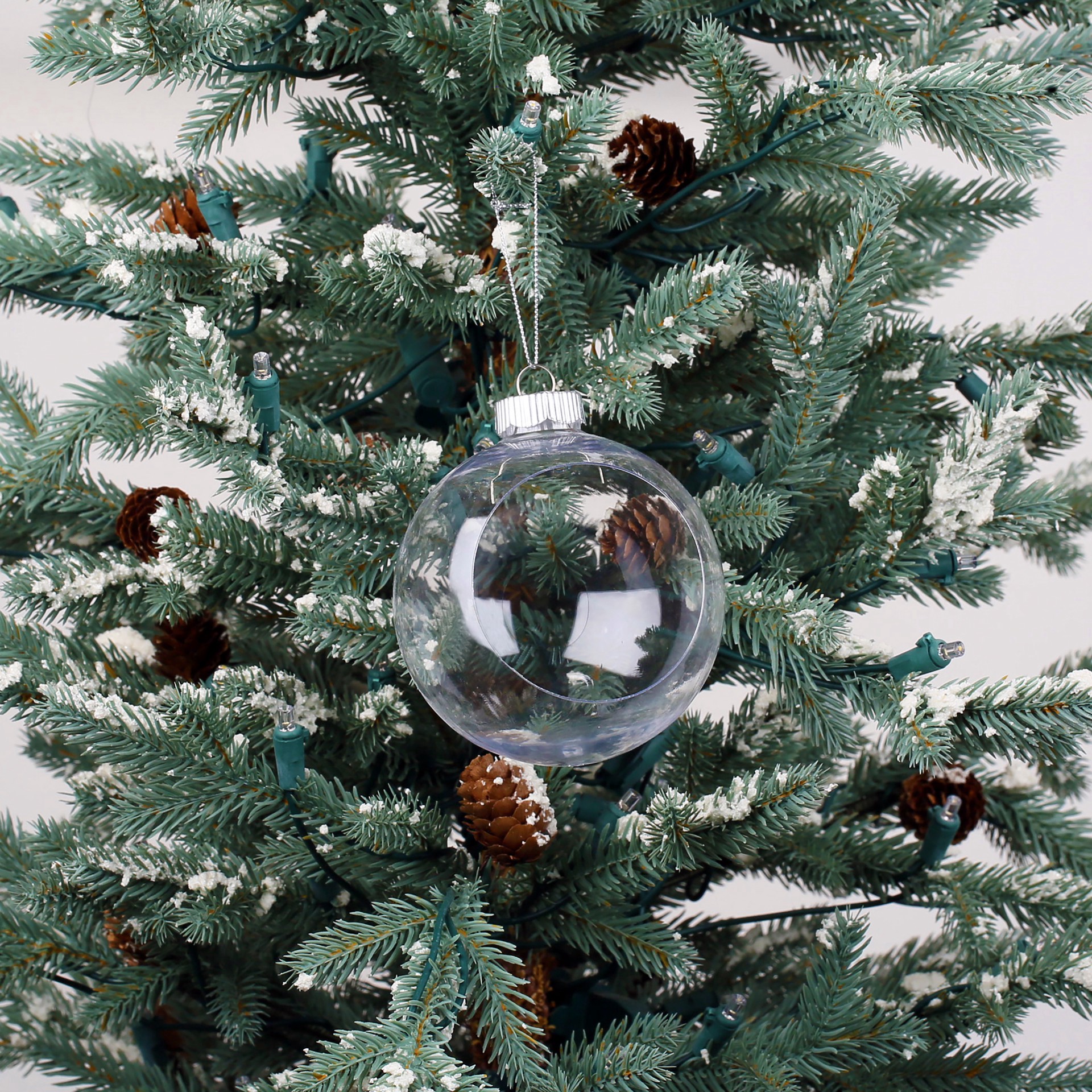 slide 2 of 2, 4" Diy Plastic Open Ball Ornament By Make Market, 4 in