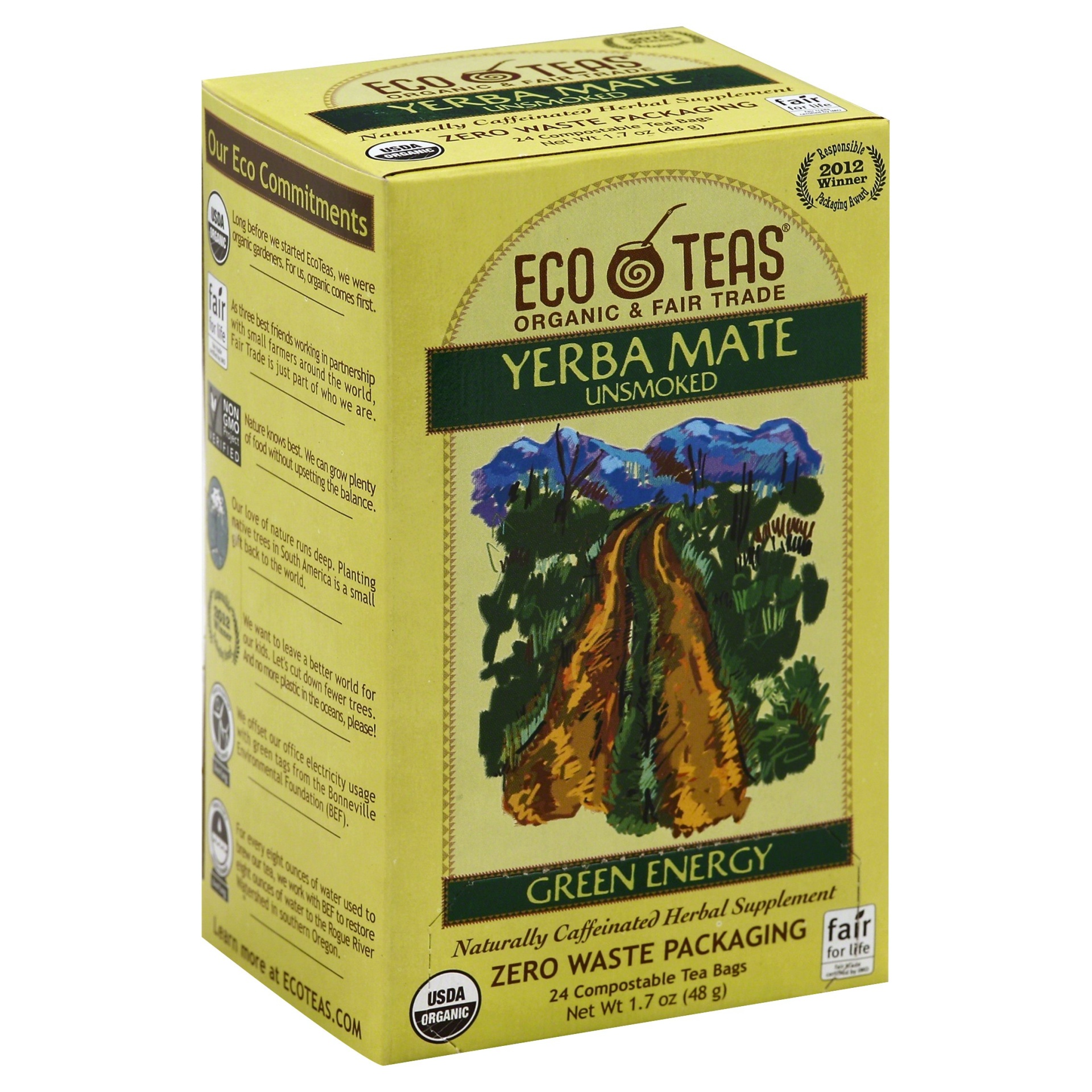 slide 1 of 1, Eco Tea Tea Yerba Mate Org, 24 ct
