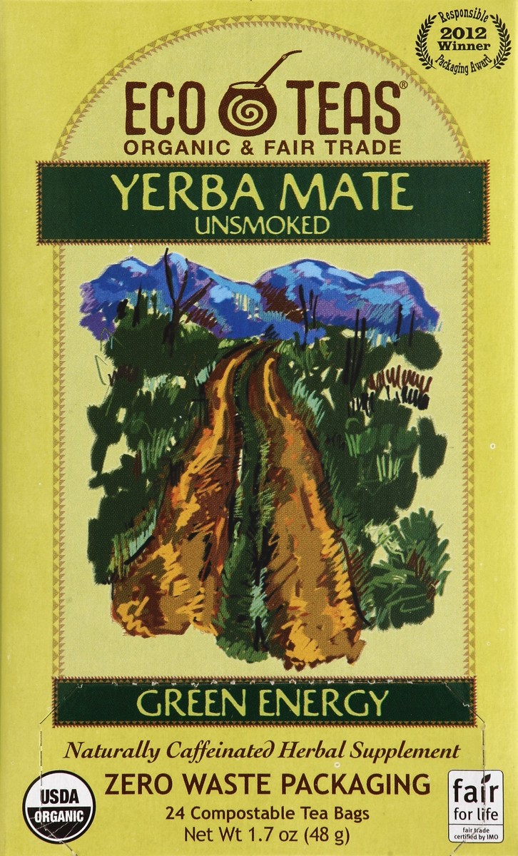 slide 1 of 1, Eco Tea Tea Yerba Mate Org - 24 ct, 24 ct