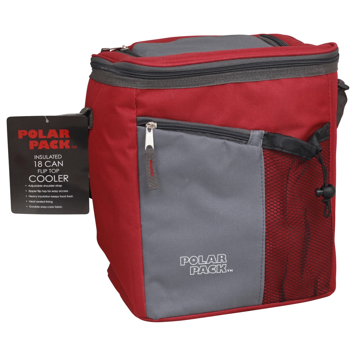 slide 6 of 11, Polar Pack 18 Can Soft Sided Cooler Black Gray, 1 ct