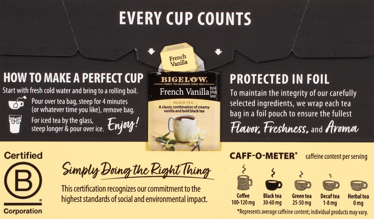 slide 10 of 11, Bigelow French Vanilla Black Tea Blend - 20 ct, 20 ct