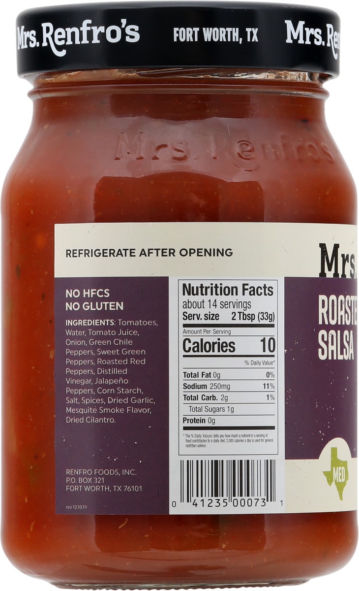 slide 9 of 12, Mrs. Renfro's Salsa, Roasted, Medium, 16 Ounce, 16 oz