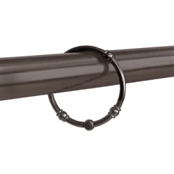 Maytex Mills Charleston Aluminum Round Shower Curtain Rings - Bronze