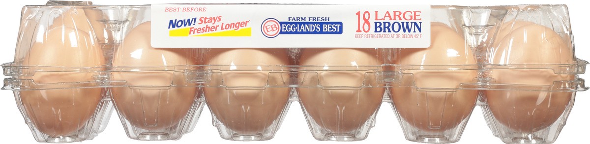 slide 2 of 9, Eggland's Best Classic Large Brown Eggs, 18 count, 18 ct