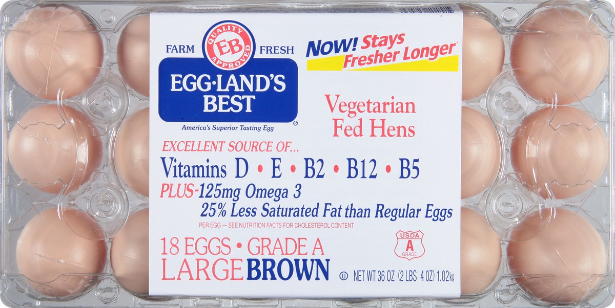 slide 9 of 9, Eggland's Best Classic Large Brown Eggs, 18 count, 18 ct