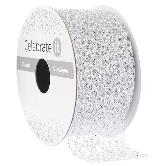slide 1 of 1, 1.5" X 3yd. Web Glitter Ribbon By Celebrate It Classic, 1.5 in x 3 yd