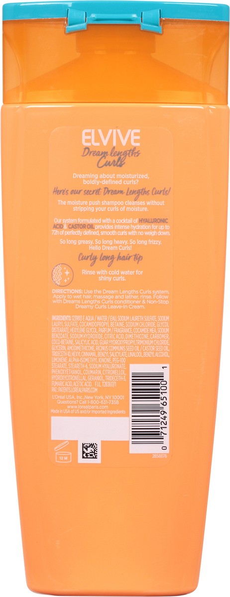 slide 9 of 9, L'Oréal Elvive Dream Lengths Curls Moisture Push Shampoo 12.6 fl oz, 12.6 fl oz