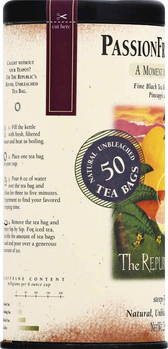 slide 10 of 12, The Republic of Tea Passion Fruit Papaya - 50 ct, 50 ct