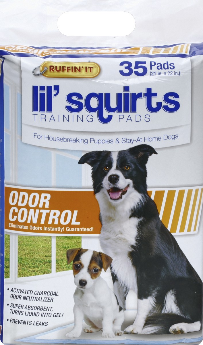 slide 5 of 6, Ruffin' It Training Pads, Lil' Squirts, Odor Control, 35 ct