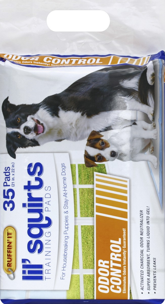 slide 4 of 6, Ruffin' It Training Pads, Lil' Squirts, Odor Control, 35 ct