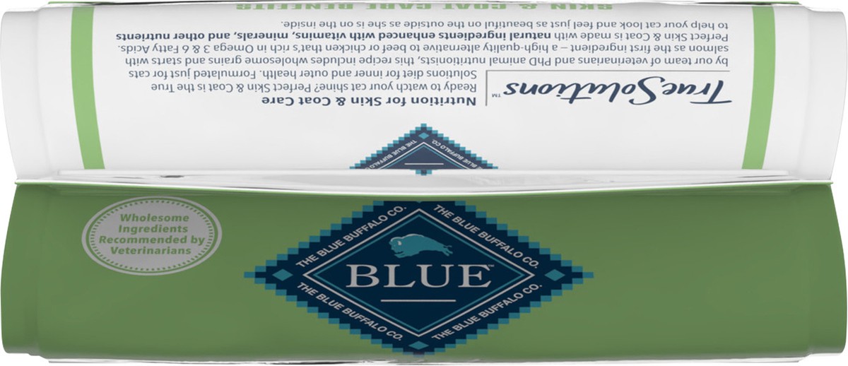 slide 6 of 6, Blue Buffalo True Solutions Perfect Skin & Coat Natural Adult Dry Cat Food, Salmon 3.5-lb, 3.5 lb