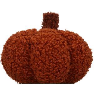 slide 1 of 1, Fall Fest Sherpa Pumpkin Tabletop, Assorted, 3.5 In, 1 ct