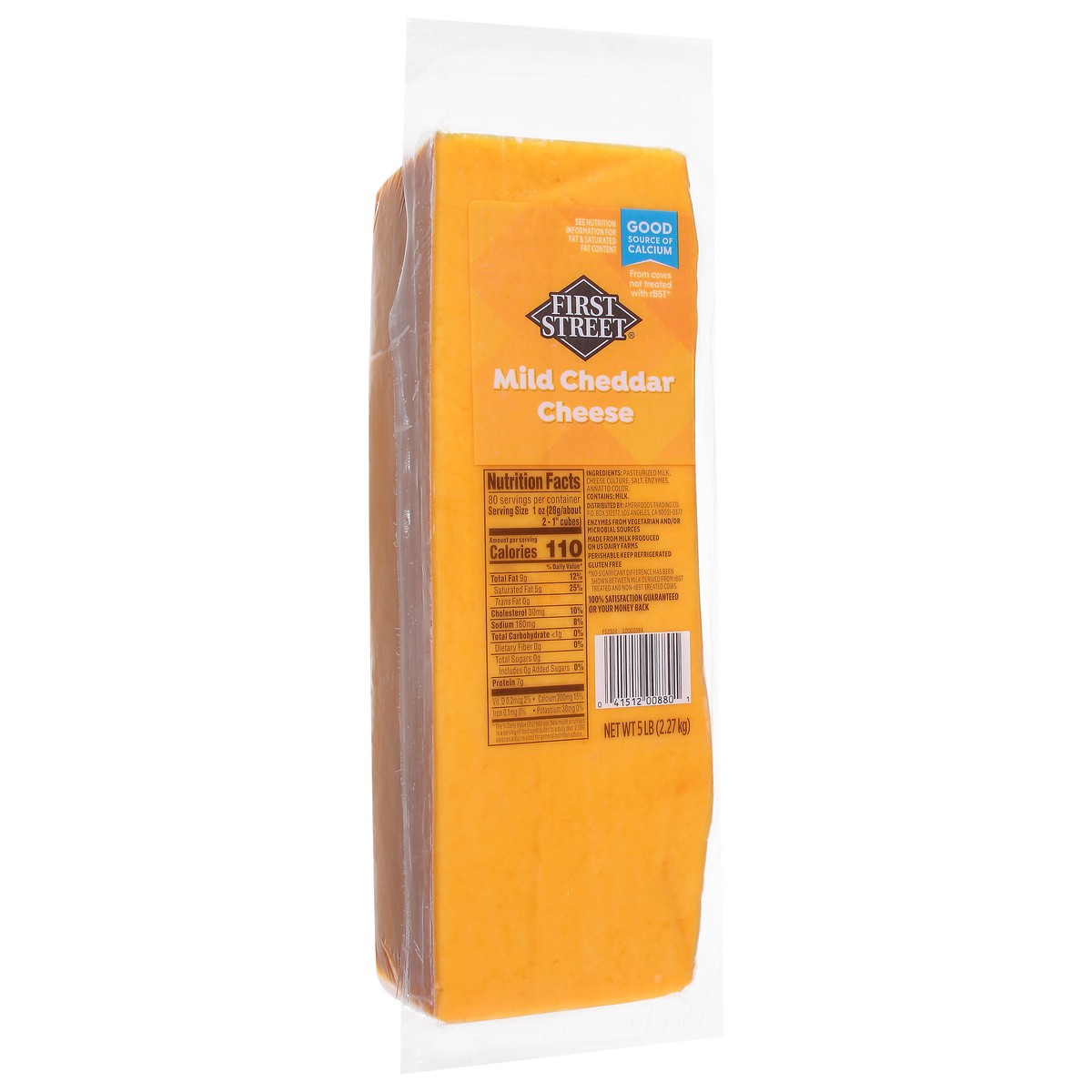 slide 3 of 4, Cb13 First Street Cheese Loaf Mild Cheddar, 5 lb