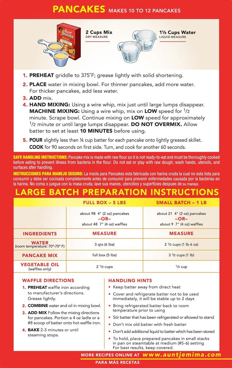 slide 7 of 10, Aunt Jemima Complete Pancake & Waffle Mix Original 80 Oz, 80 oz