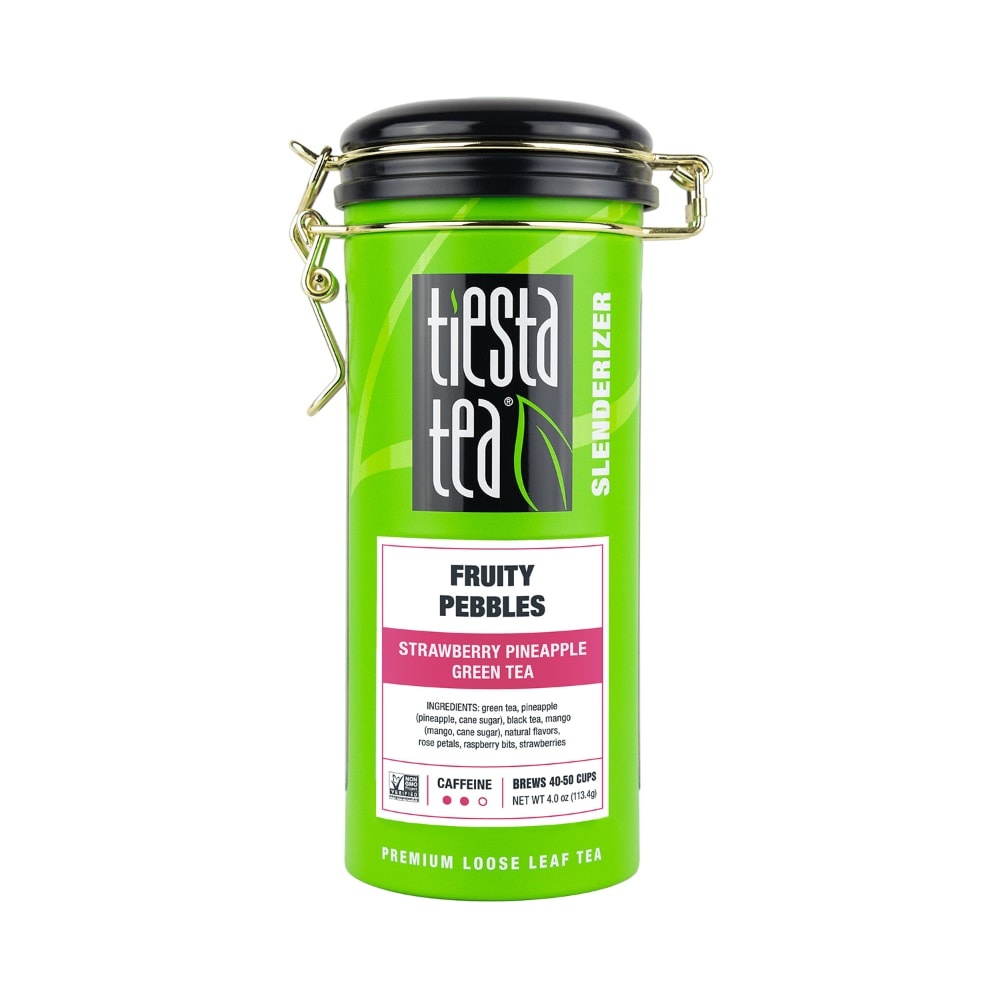 slide 1 of 1, Tiesta Tea Fruity Pebbles Strawberry Pineapple Loose Leaf Green Tea, 4 oz