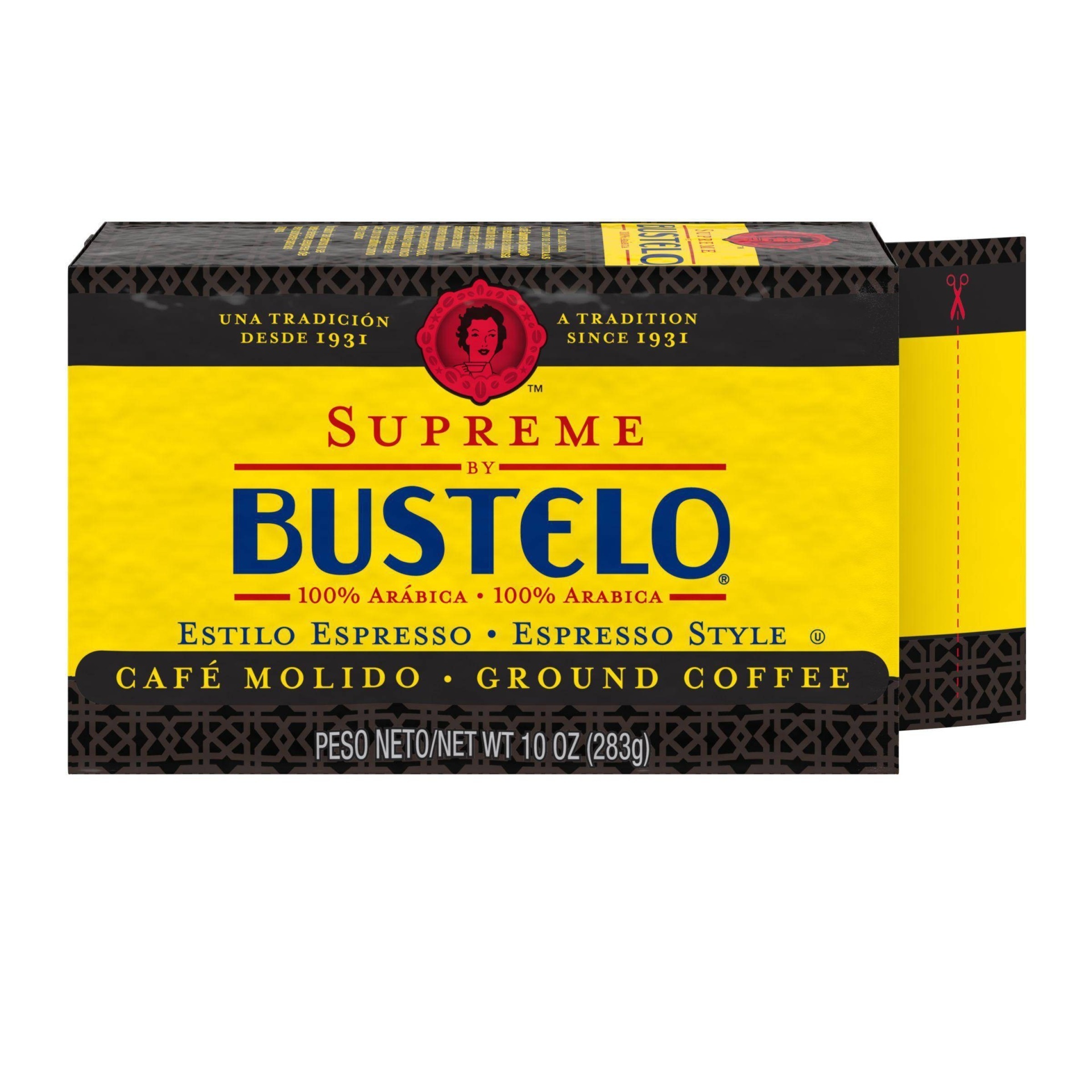 slide 1 of 1, Café Bustelo Supreme Espresso Dark Roast Ground Coffee - 10oz, 10 oz