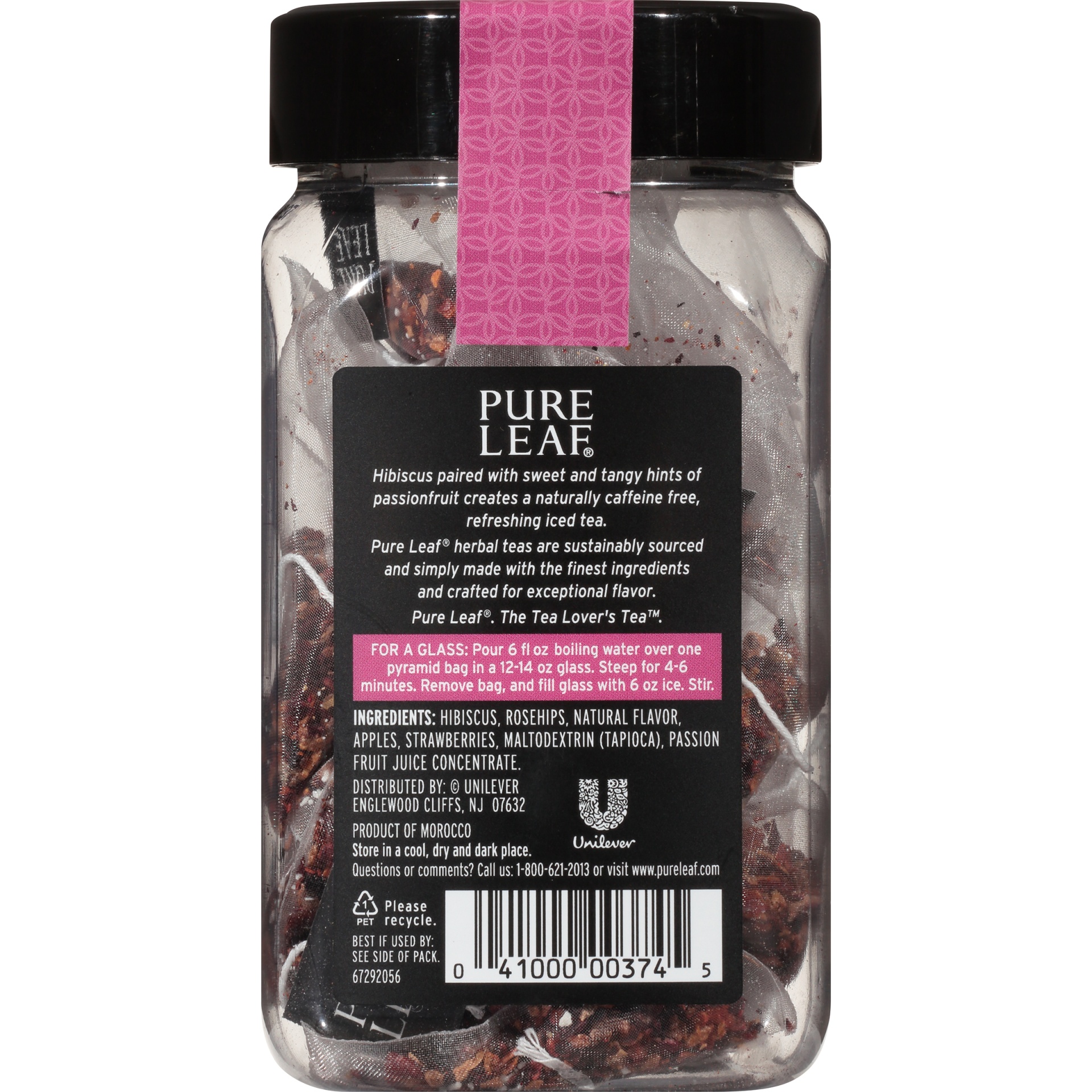 slide 6 of 7, Pure Leaf Iced Hibiscus with Passionfruit Herbal Tea Bags, 14 ct