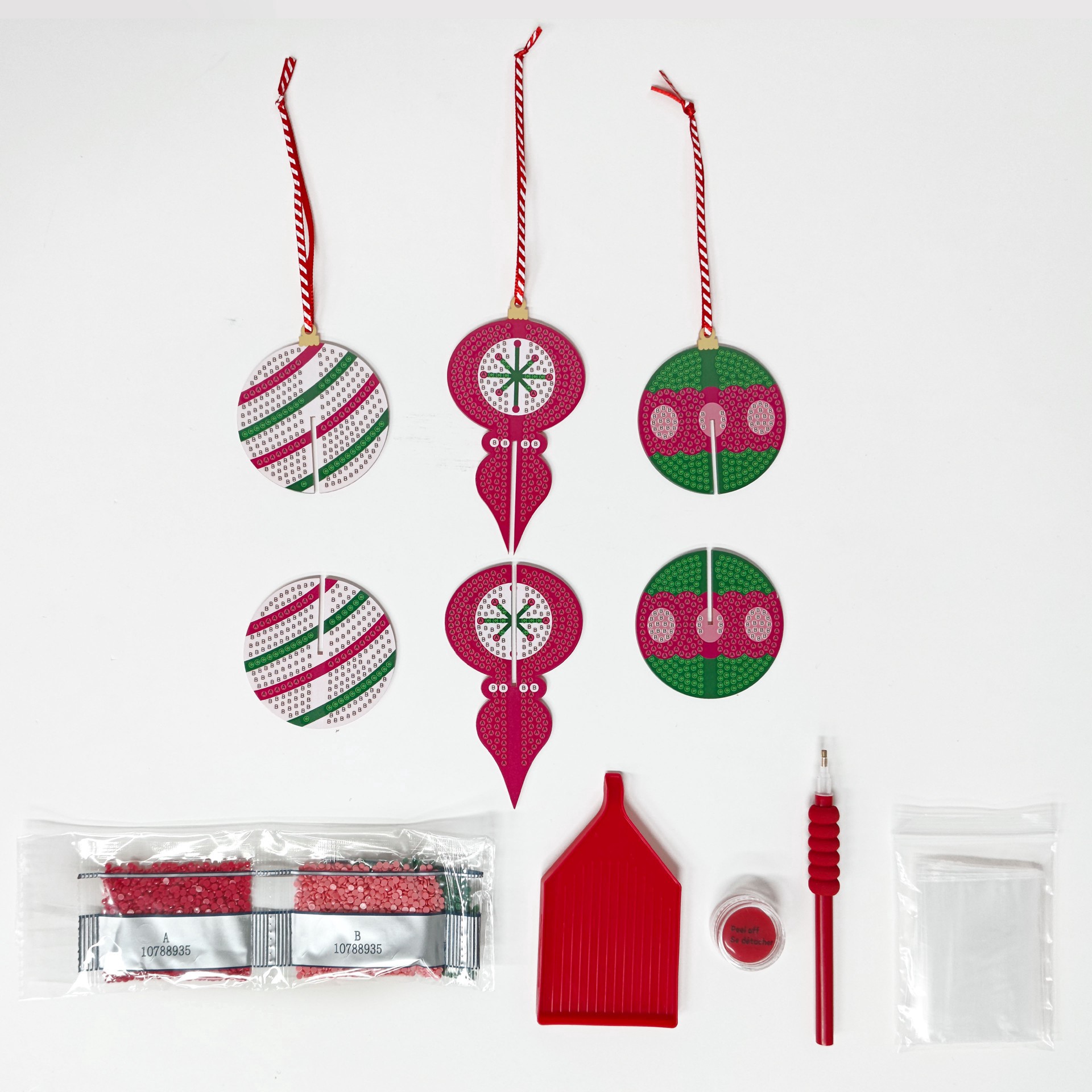 slide 3 of 3, 3d Ornament Diamond Art Kit By Make Market, 2.3 in x 4.3 in