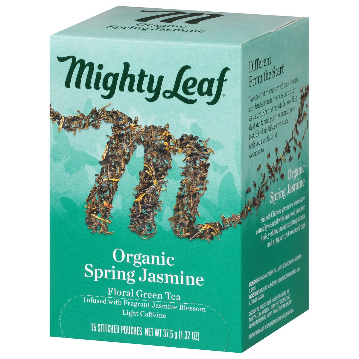 slide 2 of 9, Mighty Leaf Organic Spring Jasmine Floral Green Tea 15 Stitched Pouches - 15 ct, 15 ct