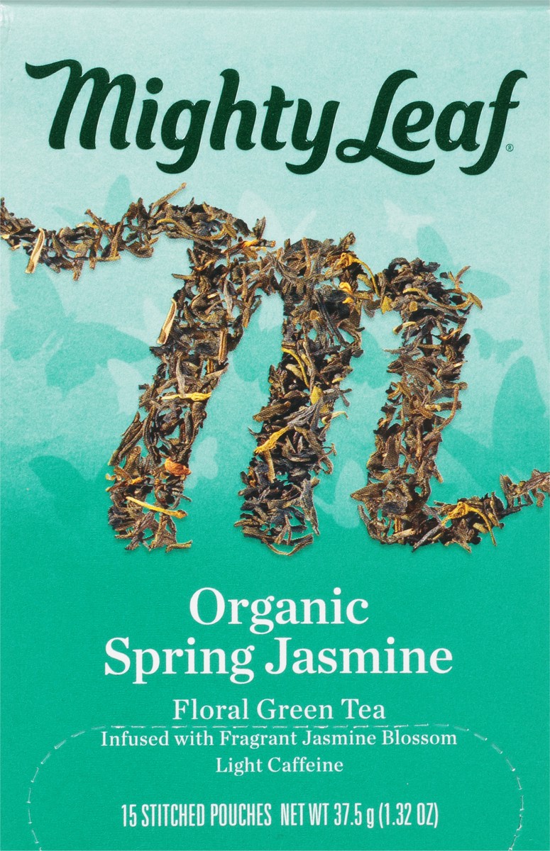 slide 7 of 9, Mighty Leaf Organic Spring Jasmine Floral Green Tea 15 Stitched Pouches - 15 ct, 15 ct