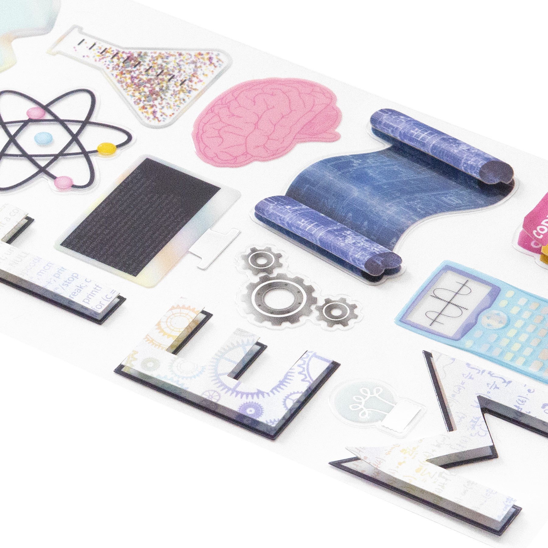 slide 4 of 4, S.t.e.m. Stickers By Recollections, 3.87 in x 7 in