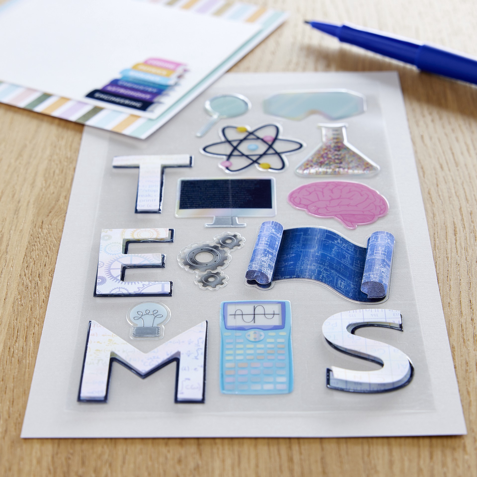 slide 2 of 4, S.t.e.m. Stickers By Recollections, 3.87 in x 7 in