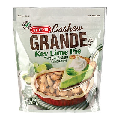 slide 1 of 1, H-E-B Cashew Grande Key Lime Pie, 11 oz