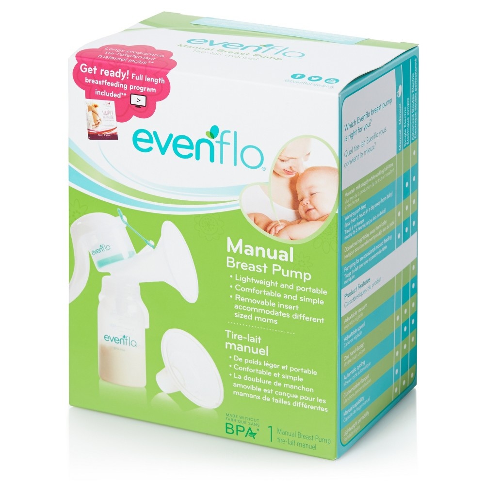 slide 2 of 5, Evenflo Breastfeeding Manual Breast Pump, 1 ct