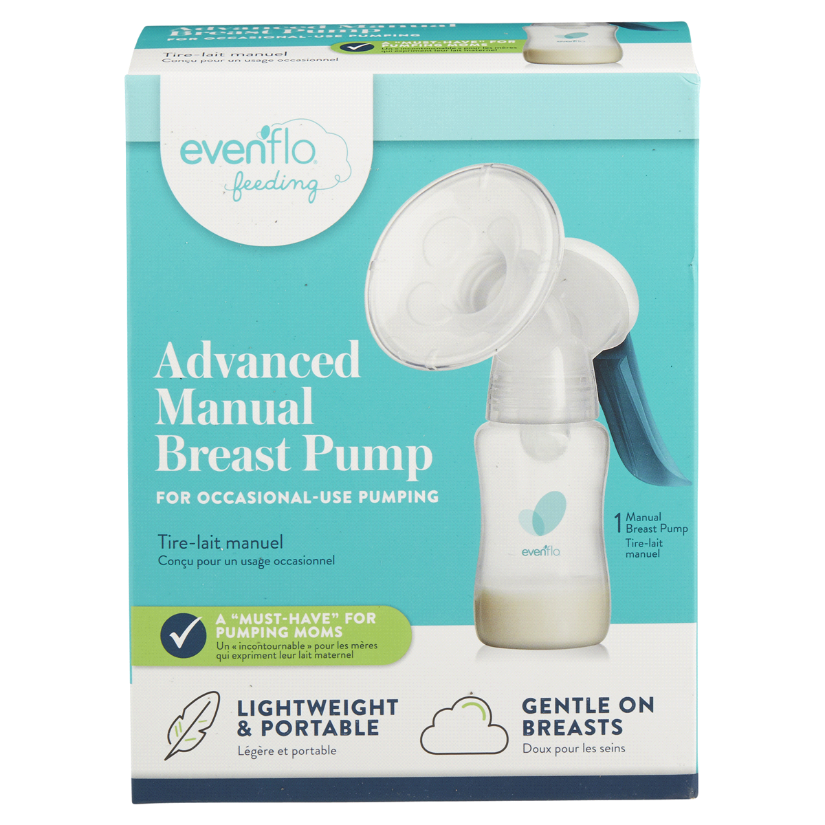 slide 1 of 5, Evenflo Breastfeeding Manual Breast Pump, 1 ct