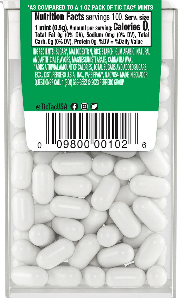 slide 9 of 12, Tic Tac Fresh Mint Breath Mints On-the-Go Refreshment, 1.7 oz