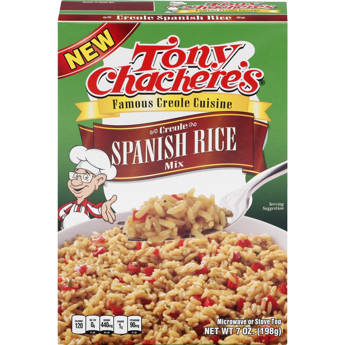 slide 1 of 1, Tony Chachere's Creole Spanish Rice Mix, 7 oz