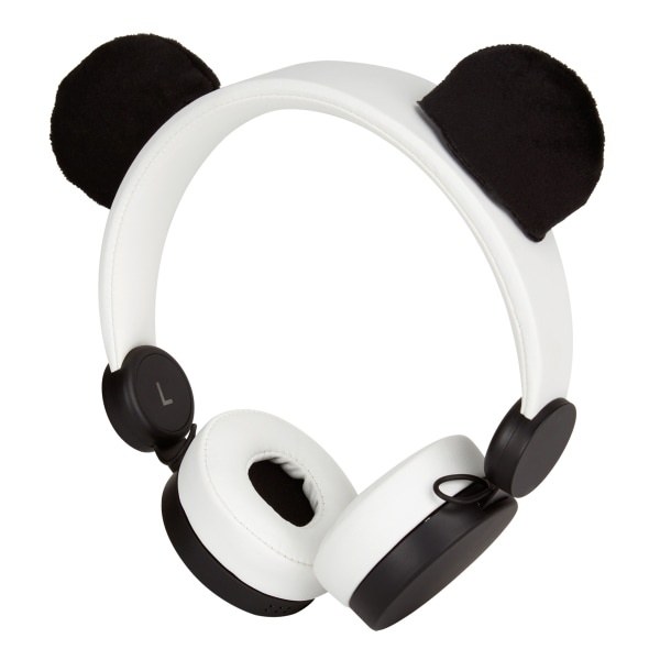 slide 1 of 1, Ativa Kids On-Ear Wired Animal Headphones With On-Cord Microphone, Panda, 1 ct