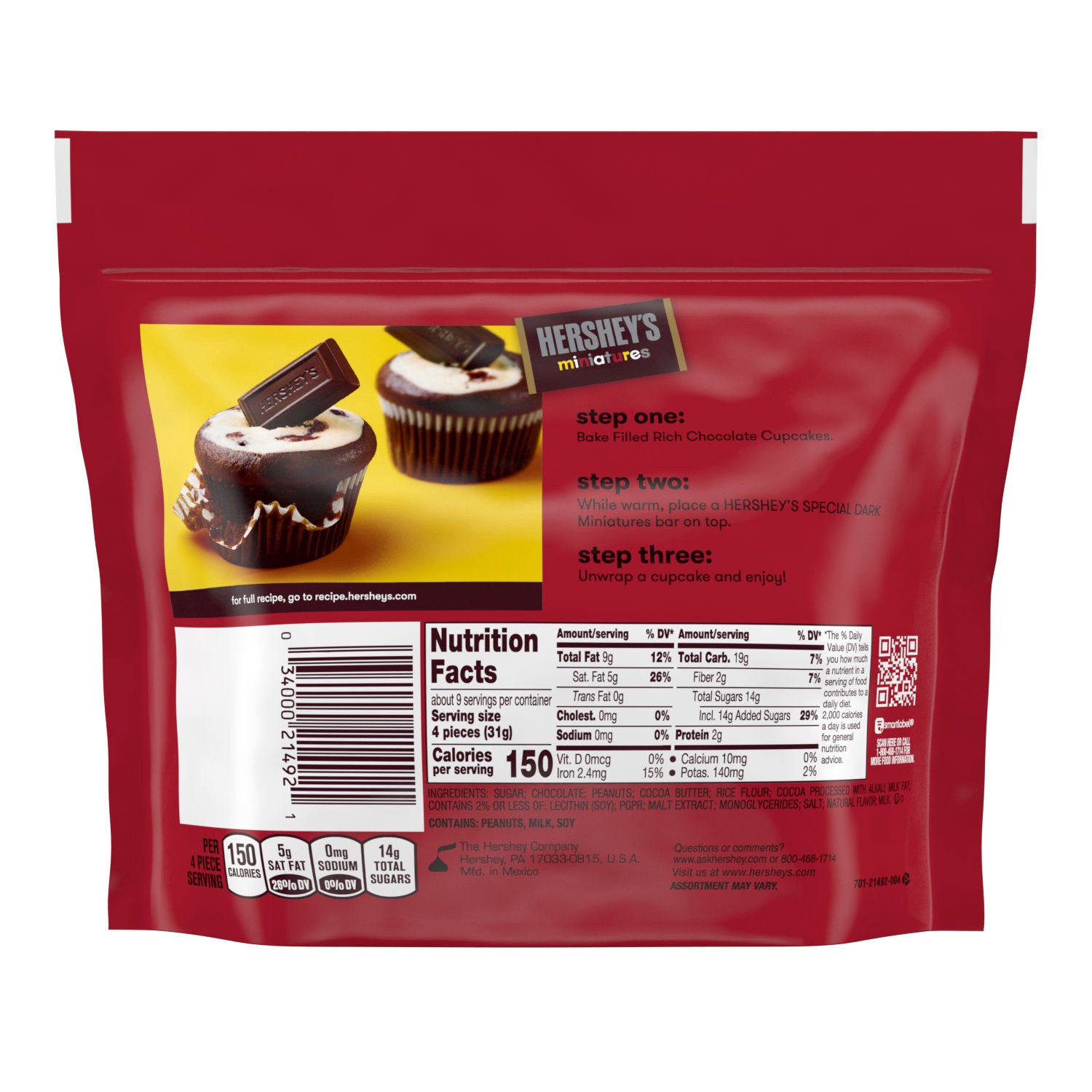 slide 3 of 8, Hershey's SPECIAL DARK Miniatures Assorted Dark Chocolate Candy Share Pack, 10.1 oz, 10.1 oz