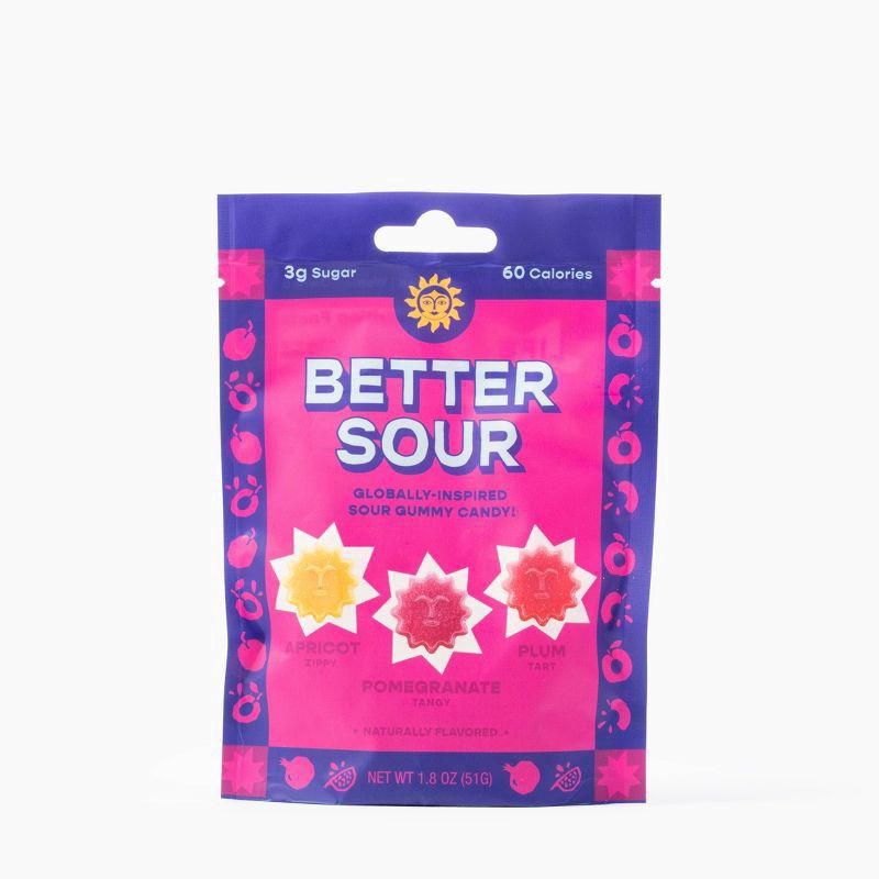 slide 1 of 5, Better Sour Pomegranate Apricot Gummy Stars 1.8 oz, 1.8 oz