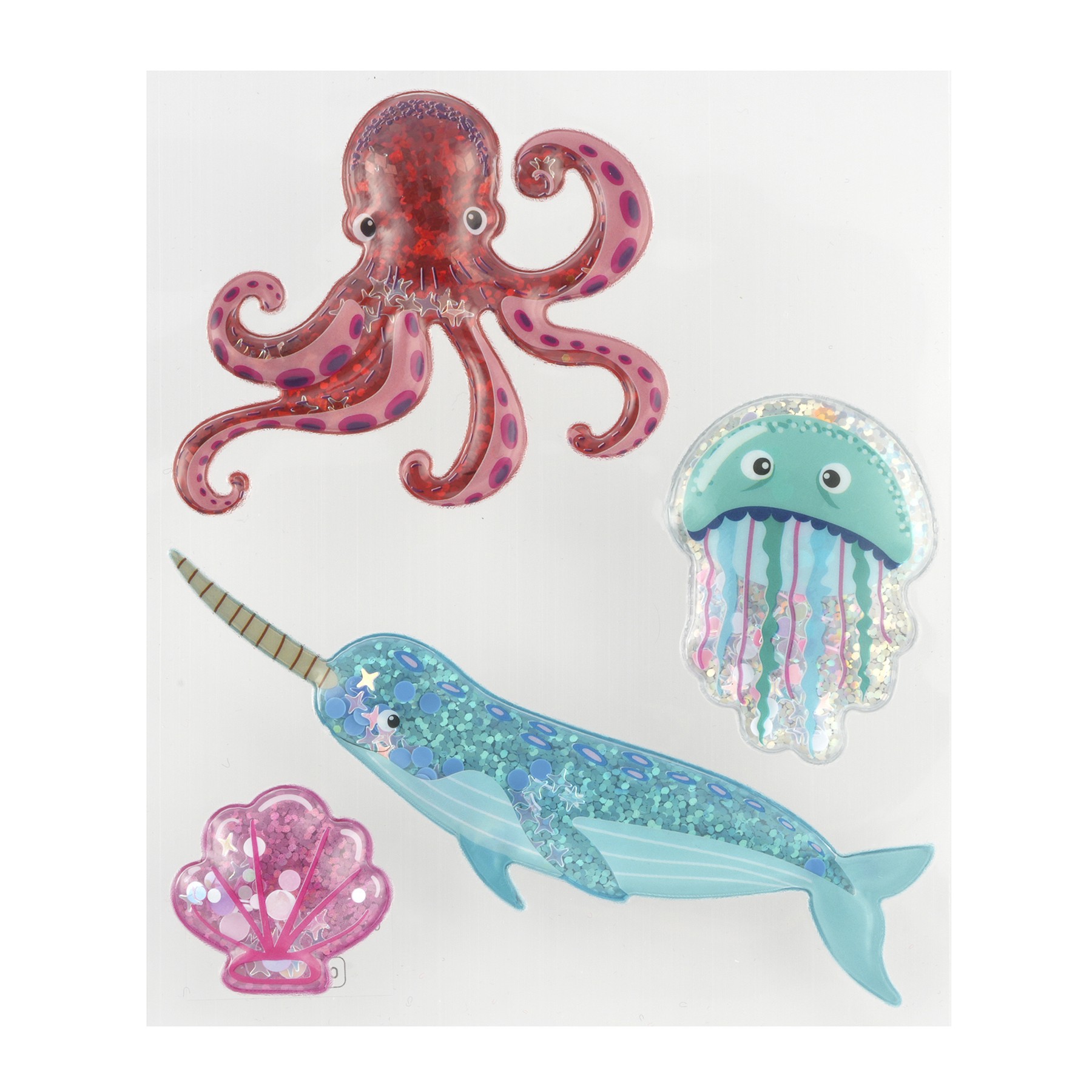 slide 3 of 3, Sea Life Shaker Stickers By Creatology, 1.2 in - 3.7 in